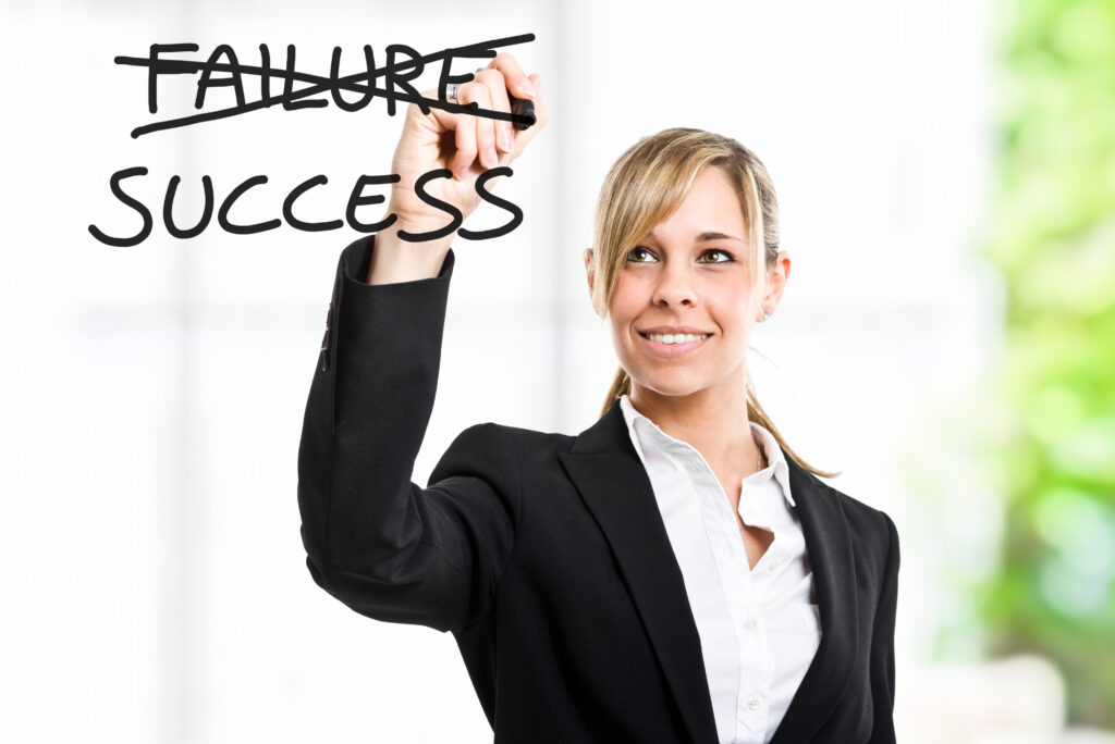 successful employee embracing failure