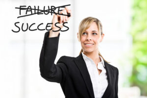 successful employee embracing failure
